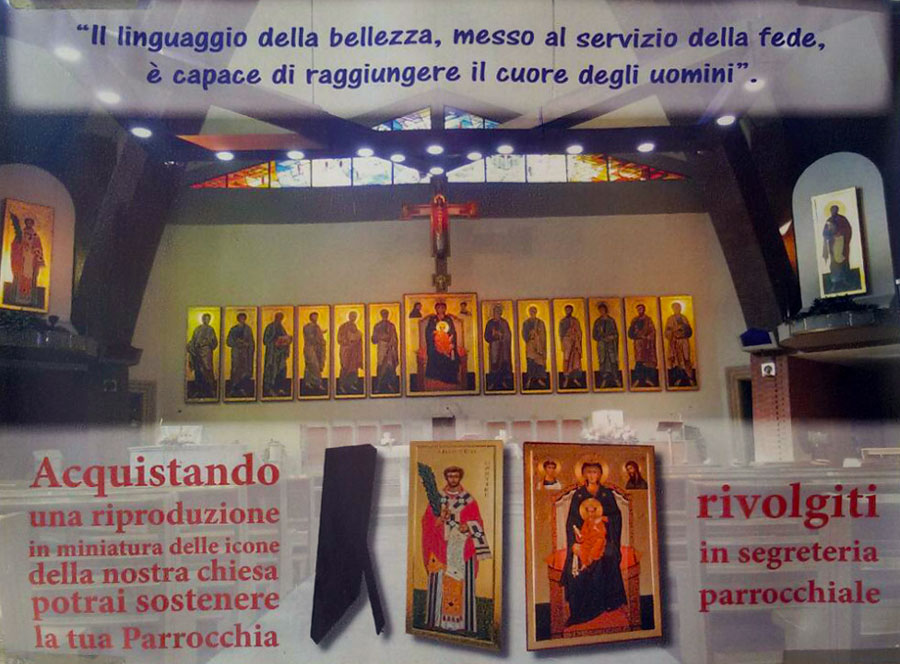 Acquisto icone per sostenere la Parrocchia di San Timoteo a Roma