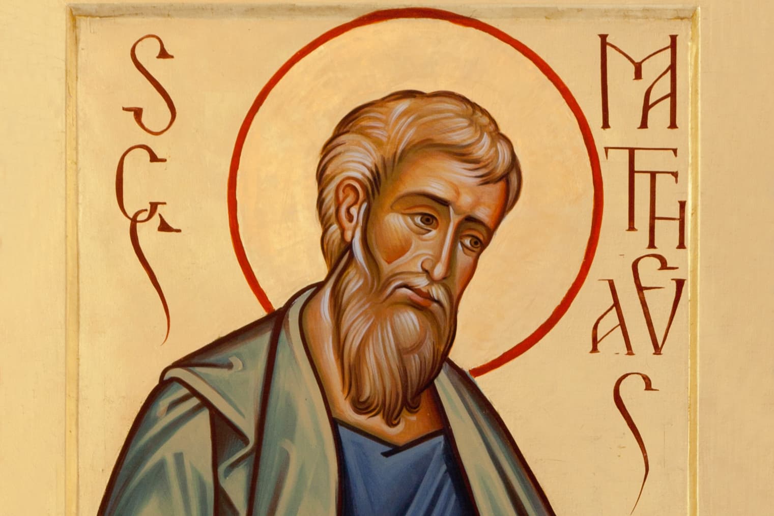 Particolare Icona San Matteo Chiesa di San Timoteo Casal Palocco Roma